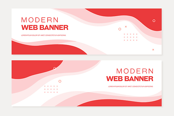 템플릿 디자인 배너템플릿 가로배너 백그라운드 텍스트 그래픽 빨간색 디지털 알림 온라인 마케팅 웹배너 배너세트 AI파일 배너 컬러 웹템플릿 가로 세트 파일형식 벡터
