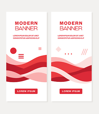 모양 템플릿 디자인 배너 배너템플릿 세로배너 물결 분홍색 컬러 텍스트 그래픽 빨간색 블록 기하학 예시 배너세트 AI파일 무늬 세로 세트 파일형식 벡터
