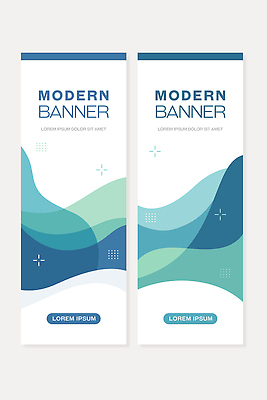 템플릿 디자인 배너 배너템플릿 세로배너 컬러 패턴 텍스트 그래픽 세로 초록색 파란색 세트 알림 심볼 모던 서식 청록색 마케팅 뷰티풀 AI파일 무늬 파일형식 벡터