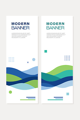 모양 템플릿 디자인 배너 배너템플릿 세로배너 예술 선 컬러 패턴 그래픽 세로 초록색 파란색 세트 알림 모던 마케팅 AI파일 무늬 파일형식 벡터