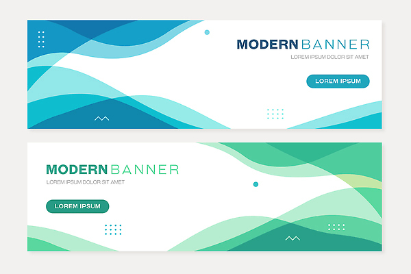 템플릿 디자인 배너 배너템플릿 가로배너 물결 선 컬러 백그라운드 패턴 그래픽 초록색 파란색 세트 모던 심플 예시 스타일 AI파일 무늬 가로 파일형식 벡터