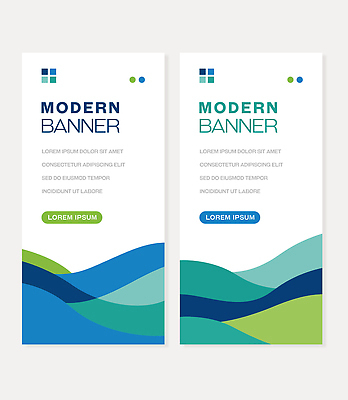 모양 템플릿 디자인 배너 배너템플릿 세로배너 컬러 곡선 비즈니스 텍스트 그래픽 초록색 파란색 세트 웹 정보 알림 모던 마케팅 스타일 AI파일 선 인터넷 세로 파일형식 벡터