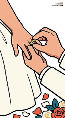 손 드레스 꽃잎 꽃 행복 신랑 결혼 일러스트 손가락 신혼부부 결혼식 사랑 라이프 장식 기쁨 반지 의식 약속 장면 순간 국내일러스트 AI파일 식물 부부 옷 감정 장신구 이벤트 생활 신체부위 신혼 파일형식 벡터