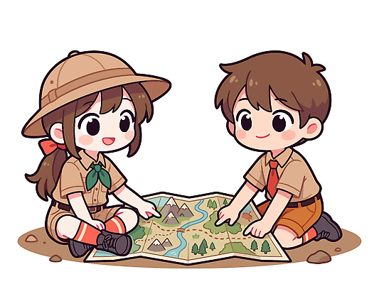 계절 컨셉 관계 표정 사람 생태계 파일형식 벡터 어린이 탐험 지도 산 강 도전 실험 계획 놀이 자연 여름 친구 모션 검사_조사 상상 웃음 옷 일러스트 AI파일 국내일러스트 모험가