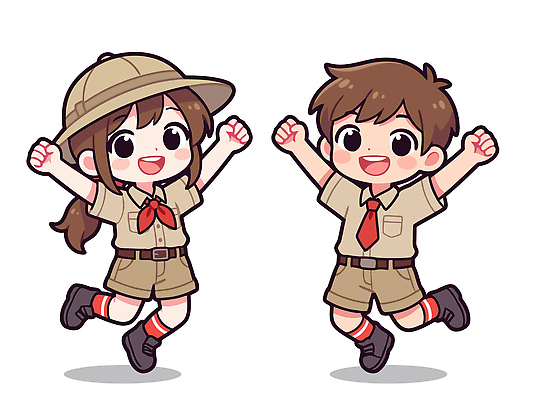 동물 손 옷 감정 어린이 일러스트 바지 모션 발 놀이 버튼 함께함 웃음 점퍼 기쁨 탐험 모험가 즐거움 국내일러스트 AI파일 컨셉 하의 표정 사람 신체부위 외투 파일형식 벡터