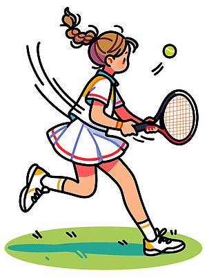 여자 어린이 일러스트 공 모션 청소년 놀이 경기 뒷모습 운동복 달리기 운동 경기장 코트 테니스 라켓 연습 즐거움 준비 방법 국내일러스트 AI파일 옷 감정 스포츠용품 스포츠 뷰포인트 스포츠시설 건강 사람 구기 외투 파일형식 벡터