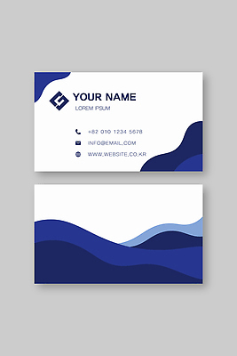 템플릿 디자인 종이 물결 비즈니스 명함 표면 그래픽 파란색 홈페이지 정보 이름 이메일 남색 연락처 이미지템플릿 AI파일 컬러 파일형식 벡터