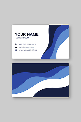 템플릿 디자인 물결 텍스트 명함 그래픽 파란색 홈페이지 정보 이름 이메일 남색 모던 전화번호 뒷면 앞면 연락처 이미지템플릿 AI파일 컬러 파일형식 벡터