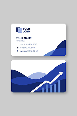 템플릿 디자인 회사 비즈니스 명함 그래프 파란색 정보 흰색 남색 심볼 모던 마케팅 연락처 전문 이미지템플릿 AI파일 컬러 파일형식 벡터
