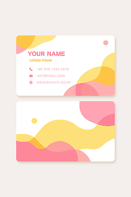 템플릿 디자인 분홍색 컬러 패턴 회사 명함 그래픽 노란색 정보 이름 모던 마케팅 연락처 이미지템플릿 AI파일 무늬 비즈니스 파일형식 벡터