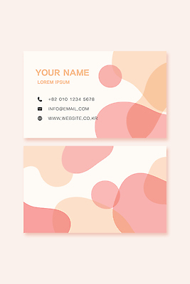 모양 템플릿 디자인 컬러 패턴 회사 비즈니스 명함 그래픽 정보 이메일 심볼 단순화된 뒷면 앞면 연락처 코랄 이미지템플릿 AI파일 무늬 파일형식 벡터