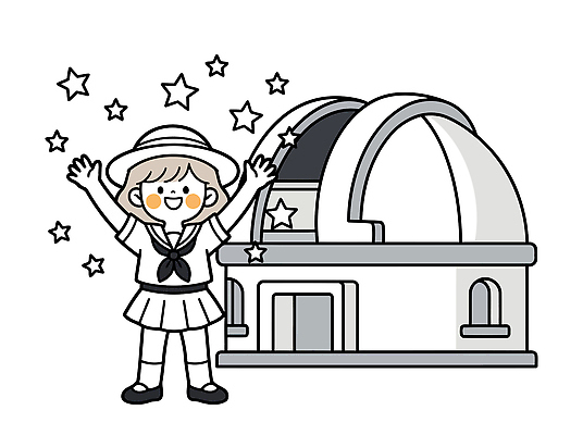 자연요소 옷 여자 교육 감정 어린이 컨셉 모션 사람 신체부위 관측 파일형식 벡터 소녀 천문대 별 유니폼 주간 손 반짝임 우주 과학 별자리 학습 즐거움 탐험 여행 호기심 국내일러스트 일러스트 AI파일 천문관측 천문학