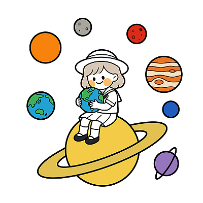 교육 지구 어린이 과학 일러스트 상상 실험 우주 행성 탐험 대기 원형 신비 우주선 즐거움 오브젝트 그림 천문학 우주여행 토성 천문대 창의력 천문관측 국내일러스트 AI파일 도형 감정 여행 컨셉 사람 관측 파일형식 벡터