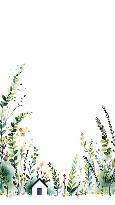 JPG 식물 디자인 꽃 컬러 일러스트 자연 생명 수채화 주택 풍경 초록색 환경 정원 공간 성장 크기 천연 최대 국내일러스트 AI일러스트 AI콘텐츠 건물 생태계 파일형식