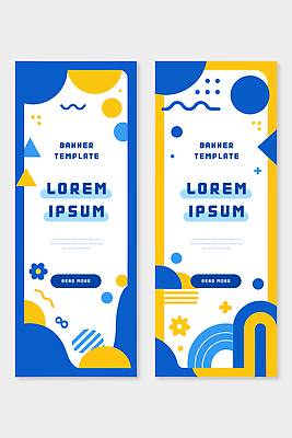 모양 도형 템플릿 디자인 배너 배너템플릿 세로배너 예술 컬러 추상 그래픽 파란색 세트 노란색 웹 정보 조화 마케팅 콘텐츠 사용자 AI파일 무늬 인터넷 세로 파일형식 벡터