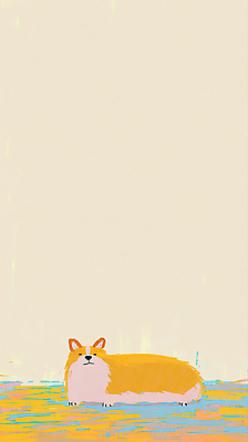 JPG 동물 컬러 포즈 백그라운드 일러스트 사랑 잔디 반려동물 귀여움 공간 강아지 편안함 그림 귀 웰시코기 국내일러스트 AI일러스트 AI콘텐츠 식물 감정 컨셉 신체부위 감각 개 파일형식