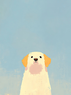 JPG 동물 응시 시선 감정 컬러 백그라운드 일러스트 하늘 미술 서기 파란색 반려동물 귀여움 원형 강아지 즐거움 그림 위 상상력 국내일러스트 AI일러스트 AI콘텐츠 도형 컨셉 모션 문화예술 개 방향 파일형식