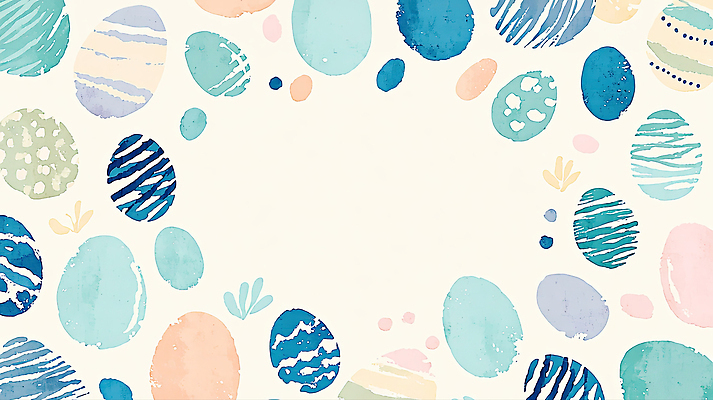 JPG 모양 디자인 예술 컬러 백그라운드 패턴 일러스트 색연필 부활절 장식 초록색 파란색 노란색 계란 물감 원형 크기 그림 부활절계란 대칭 테마 국내일러스트 AI일러스트 AI콘텐츠 도형 기념일 무늬 학용품 알 미술도구 파일형식