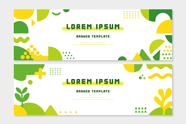 모양 템플릿 디자인 배너 배너템플릿 가로배너 컬러 패턴 그래픽 장식 초록색 디지털 표현 프레젠테이션 심플 기하학 조화 생동감 웹디자인 배너세트 사용자 AI파일 무늬 가로 세트 파일형식 벡터