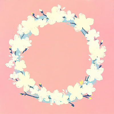 JPG 디자인 꽃 예술 분홍색 꽃다발 백그라운드 패턴 일러스트 자연 프레임 미술 그래픽 장식 봄 벚꽃 흰색 원형 감각 그림 꾸미기 국내일러스트 AI일러스트 AI콘텐츠 도형 식물 계절 컬러 무늬 문화예술 생태계 파일형식