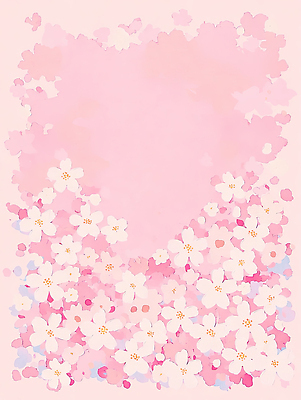 식물 계절 꽃 컬러 컨셉 무늬 감각 생태계 파일형식 분홍색 백그라운드 화사함 봄 뷰티풀 디자인 자연 예술 창의성 감정 심플 마음 빈티지 패턴 소프트 부드러움 JPG 국내일러스트 일러스트 프레임 벚꽃