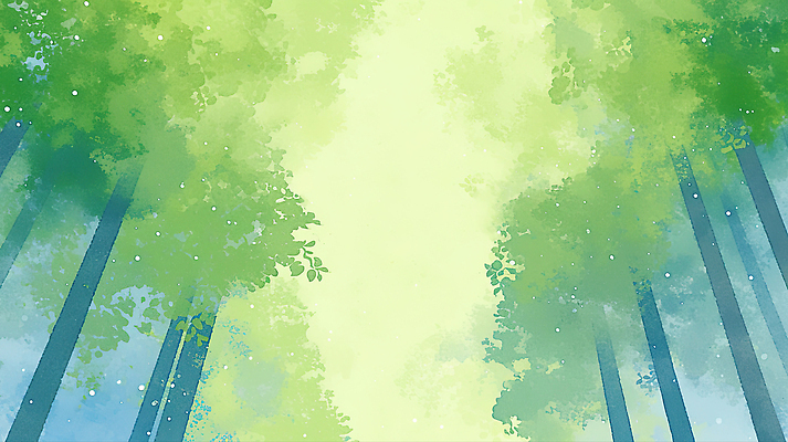 JPG 나무 잎 일러스트 자연 하늘 생명 풍경 빛 환경 소리 공간 숲속 숲 뷰티풀 국내일러스트 AI일러스트 AI콘텐츠 식물 생태계 파일형식