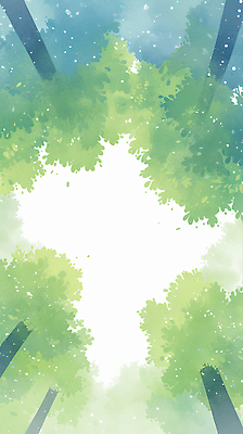 JPG 나무 식물 컬러 일러스트 자연 하늘 나뭇잎 풍경 초록색 여름 햇빛 공간 대기 숲 아래 국내일러스트 AI일러스트 AI콘텐츠 계절 잎 태양 방향 생태계 위치 파일형식