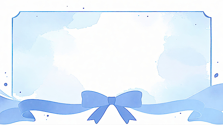 JPG 디자인 포스터 리본 컬러 하늘색 백그라운드 일러스트 텍스트 수채화 프레임 그래픽 장식 파란색 심플 꾸미기 창의성 벡터 국내일러스트 AI일러스트 AI콘텐츠 파일형식