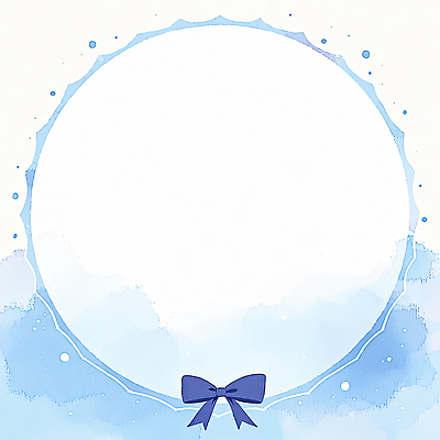 JPG 디자인 리본 하늘색 백그라운드 일러스트 수채화 프레임 장식 파란색 인테리어 물감 원형 편안함 오브젝트 그림 부드러움 뷰티풀 색감 세련 국내일러스트 AI일러스트 AI콘텐츠 도형 컬러 미술도구 감각 파일형식