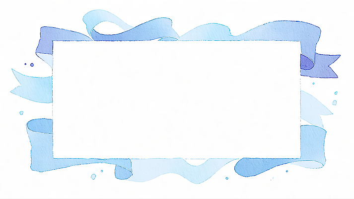 JPG 디자인 포스터 리본 예술 컬러 백그라운드 스티커 일러스트 재료 수채화 프레임 그래픽 장식 파란색 흰색 초대장 소셜미디어 국내일러스트 AI일러스트 AI콘텐츠 카드_감사 파일형식