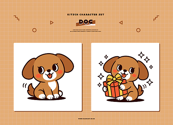 캐릭터 디자인 어린이 일러스트 선물 앉기 반려동물 장난감 귀여움 축하 아기 생일 강아지 그림 테마 일러캐릭터 AI파일 동물 기념일 컨셉 모션 사람 개 파일형식 벡터