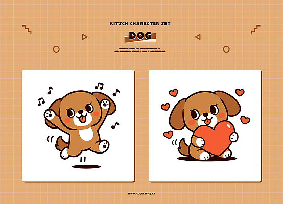 동물 캐릭터 디자인 음악 컬러 일러스트 모션 놀이 사랑 친구 세트 달리기 귀여움 기쁨 하트 표현 강아지 즐거움 그림 일러캐릭터 AI파일 모양 감정 컨셉 관계 문화예술 반려동물 개 파일형식 벡터