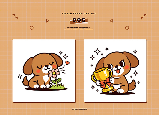 동물 캐릭터 꽃 행복 상징 컬러 일러스트 장식 반려동물 귀여움 기쁨 수상_상을받음 강아지 트로피 즐거움 그림 뷰티풀 일러캐릭터 AI파일 식물 감정 컨셉 개 상_우승 파일형식 벡터