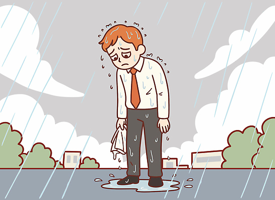 감정 모션 사람 위생용품 봄 비_날씨 파일형식 벡터 남자 슬픔 고독 날씨 수건 표정 웅덩이 도시 거리 백그라운드 우울감 생각 옷 물방울 걷기 일러스트 국내일러스트 AI파일 봄비