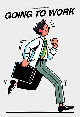 옷 남자 시계 서류가방 일러스트 비즈니스 모션 아침 직장 사무실 도시 작업 직장인 모던 출근 발걸음 일러캐릭터 AI파일 주간 직업 캐릭터 가방 회사 사람 출퇴근 파일형식 벡터