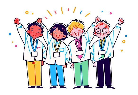 학생 손 컬러 백그라운드 일러스트 모션 성공 넥타이 협력 대화 미소 장식 파이팅 기쁨 축하 결과 과제 화합 노력 인턴 참여 일러캐릭터 AI파일 캐릭터 잡화 감정 컨셉 비즈니스 표정 말하기 신체부위 파일형식 벡터