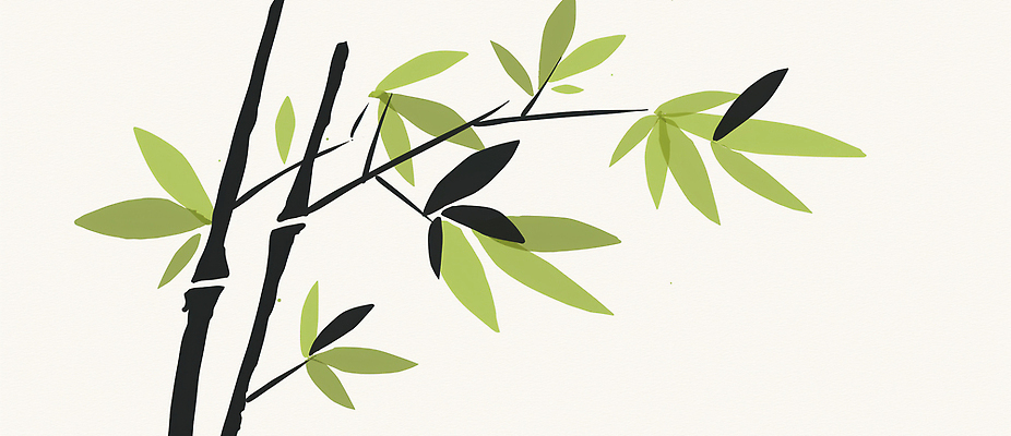 나무 식물 아시아 컬러 컨셉 비즈니스 내부 건물 초록색 그림 생태계 파일형식 AI콘텐츠 대나무 잎 자연 줄기 디자인 연두색 검은색 장식 벽화 주택 사무실 차분 한국 실내 JPG 일러스트 국내일러스트 AI일러스트