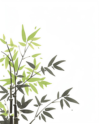 나무 식물 컬러 모션 초록색 그림 생태계 파일형식 AI콘텐츠 대나무 자연 잎 연두색 흰색 백그라운드 예술 단순화된 디자인 소재 창작 환경 정물화 그리기 JPG 일러스트 국내일러스트 AI일러스트