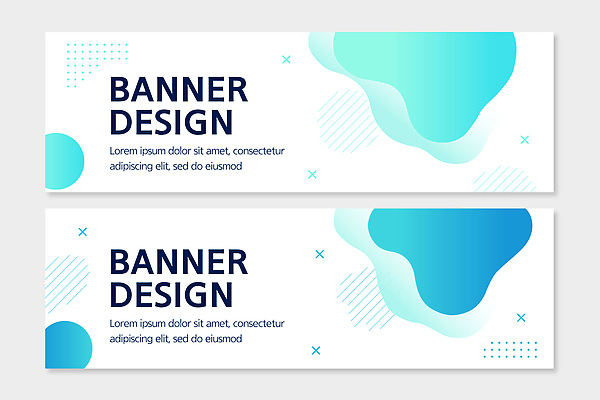 모양 템플릿 디자인 배너 배너템플릿 가로배너 컬러 하늘색 텍스트 추상 그래픽 파란색 세트 디지털 모던 레이아웃 예시 창의성 AI파일 무늬 가로 파일형식 벡터
