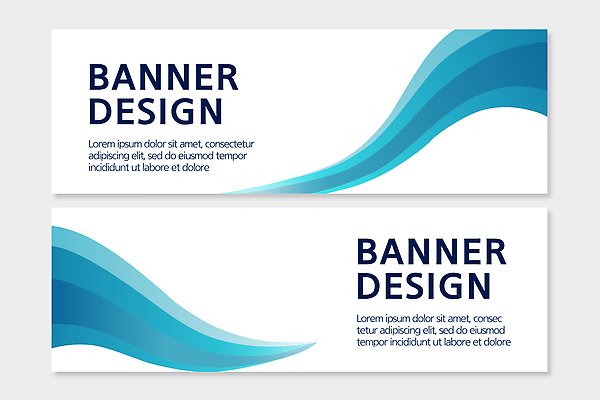 모양 템플릿 디자인 배너 배너템플릿 가로배너 하늘색 곡선 텍스트 추상 그래픽 파란색 세트 견본 디지털 알림 모던 레이아웃 마케팅 웹디자인 창의성 AI파일 선 컬러 무늬 가로 파일형식 벡터