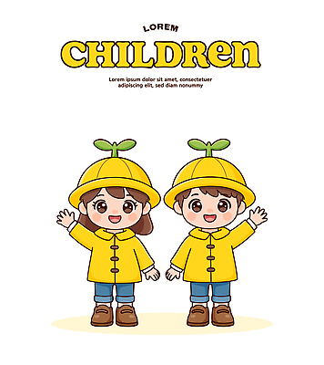 옷 교육 감정 컬러 관계 파충류 모션 표정 사람 신체부위 파일형식 벡터 노란색 우비 카멜레온 손 흔들림 즐거움 친구 웃음 캐릭터 밝은색 놀이 유치원 생동감 어린이 일러스트 국내일러스트 AI파일 유치원복