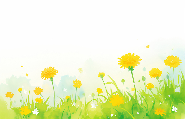 JPG 식물 꽃 컬러 일러스트 자연 하늘 바람 풍경 초원 초록색 햇빛 야외활동 환경 고요 봄 카펫 들꽃 민들레 생동감 평원 국내일러스트 AI일러스트 AI콘텐츠 자연요소 계절 날씨 태양 생태계 파일형식