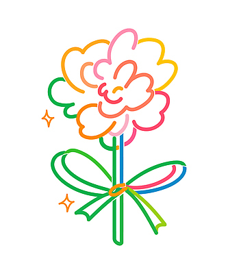 식물 꽃 컬러 생태계 파일형식 벡터 리본 디자인 장식 자연 뷰티풀 예술 표현 선 꽃다발 초록색 분홍색 노란색 주황색 창의성 스타일 모양 국내일러스트 일러스트 AI파일 컬러풀 카네이션