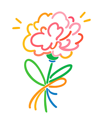 식물 꽃 컬러 컨셉 문화예술 미술 취미 생태계 파일형식 벡터 리본 분홍색 초록색 노란색 파란색 작품 그림 장식 창의력 디자인 공예 장미 화사함 자연 예술 표현 국내일러스트 일러스트 AI파일 컬러풀 카네이션