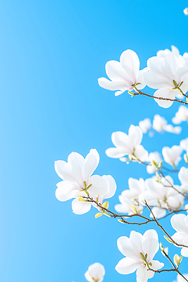 JPG 나무 식물 편집이미지 계절 꽃잎 꽃 자연 하늘 생명 새싹 환경 봄 목련 뷰티풀 편집실사 AI컴퓨터그래픽 AI콘텐츠 CG 생태계 파일형식