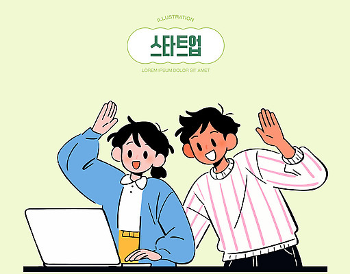 감정 컨셉 비즈니스 관계 모션 표정 말하기 사람 라이프 전자제품 자영업 파일형식 벡터 남자 여자 손흔들기 컴퓨터 친구 즐거움 웃음 일상 사무실 스크린 대화 만남 협력 디지털 작업 소통 국내일러스트 일러스트 AI파일 창업