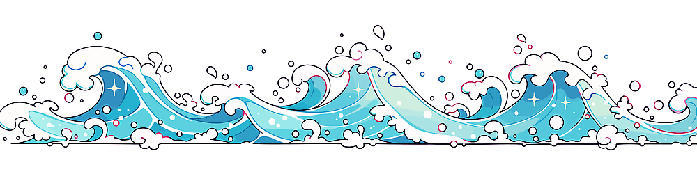 자연요소 계절 바다 컬러 날씨 태양 생태계 파일형식 벡터 파도 해변 물방울 맑음 햇빛 모션 물 자연 여름 하늘 풍경 장면 파란색 물결 생동감 오브젝트 국내일러스트 일러스트 AI파일