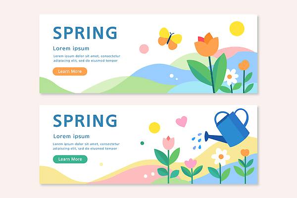 나무 식물 템플릿 배너템플릿 가로배너 꽃 감정 컬러 나비 모션 자연 생명 추상 잔디 정원 봄 물뿌리개 물주기 화단 배너세트 AI파일 배너 계절 곤충 무늬 가로 세트 생태계 파일형식 벡터