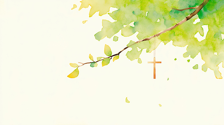 나무 식물 계절 종교 컬러 십자가 잎 문화예술 생태계 파일형식 나뭇가지 나뭇잎 자연 초록색 장식 나무십자가 백그라운드 조화 숲 여름 미술 수채화 국내일러스트 JPG 일러스트 기독교 봄