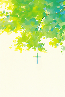 식물 계절 종교 컨셉 잎 풍경 태양 생태계 파일형식 탑뷰 십자가 나뭇잎 자연 햇빛 컬러 전경 나무 여름 평화 기독교 뷰티풀 신성 기도 밝음 국내일러스트 JPG 일러스트 봄